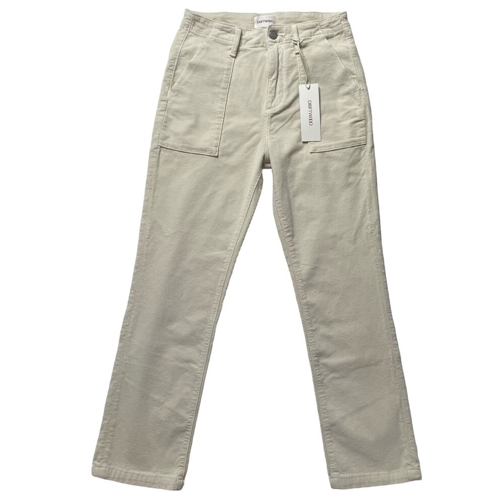 Driftwood Palmer Corduroy Cream Straight Leg Pants Women's Size 24 Cotton